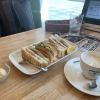 Lemon sandwich and Vienna coffee  at KOMEDA is in Tokyo