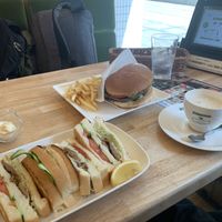 Avocado teriyaki burger  at KOMEDA is in Tokyo