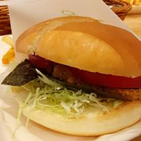 Wasabi burger at KOMEDA is in Tokyo