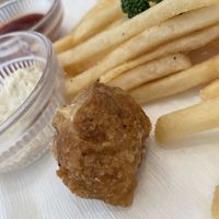 Fried tofu and French Fries   at KOMEDA is in Tokyo
