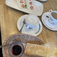 Toast that comes free with the coffee   at KOMEDA is in Tokyo