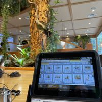 Digital menu and decorations   at KOMEDA is in Tokyo