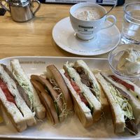 Lemony soy meat sandwiches   at KOMEDA is in Tokyo