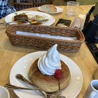 Pastry with soft serve  at KOMEDA is in Tokyo