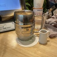 Oat milk ice coffee at KOMEDA is in Tokyo