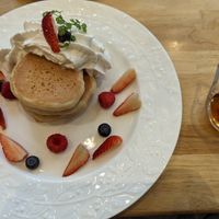 Berry pancakes at KOMEDA is in Tokyo