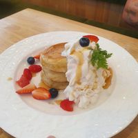 Fruit pancakes at KOMEDA is in Tokyo