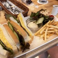 “Mixed” sandwich, is a vegan “egg salad” sandwich  at KOMEDA is in Tokyo