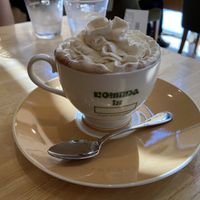 The best hot chocolate in Tokyo  at KOMEDA is in Tokyo