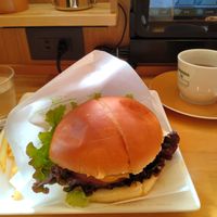 Curry-mayonnaise burger at KOMEDA is in Tokyo
