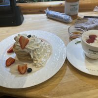 Soy whipped cream is good but very sweet   at KOMEDA is in Tokyo