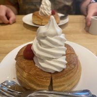 Pastry dessert with ice cream   at KOMEDA is in Tokyo