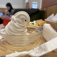 Almond soft serve  at KOMEDA is in Tokyo