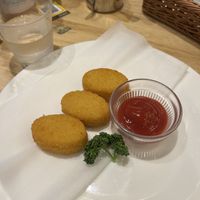 Soy cream croquettes. So gooood!   at KOMEDA is in Tokyo