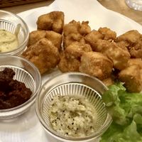 Tofu with dips  at KOMEDA is in Tokyo