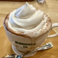 Hot chocolate   at KOMEDA is in Tokyo