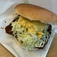 Tartare egg chicken burger   at KOMEDA is in Tokyo