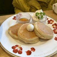 Even without all the fixings, these pancakes were tasty    at KOMEDA is in Tokyo