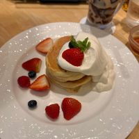Bouncy Pancakes - Fruits at KOMEDA is in Tokyo