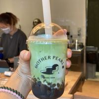 Moringa tapioca, matcha, black sesame at Mother Pearl 圓貝 in Hong Kong Island
