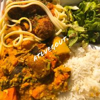 Friday large plate  at Yummy's Vegan Takeout and Bakery in Stone Mountain