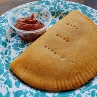 Pizza-handpie at Wholesome Bakery in San Francisco