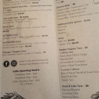 Menu at Wise Cicada Wholefood Cafe in Auckland