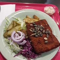 Plant based Snitchzel plate at Warzywina in Gdynia