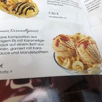 Vegan option on ice cream menu at Kristall Restaurant at Kofelalm in Sonnenalpe Nassfeld