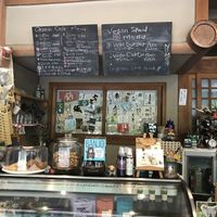 Inside, menu listed on blackboard  at Waira Tequila Ikora in Koya