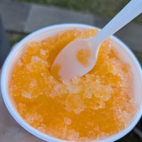 Orange "shaved ice" from the Mobile Cone truck at The Cone in West Chester
