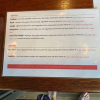 More menu options at Anbinik Restaurant in Jabiru
