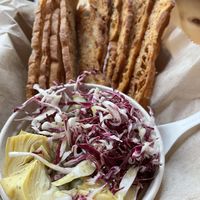 Artichoke and bean dip  at Slab Sicilian Street Food in Portland