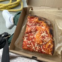 I took this 1lb Sicilian style pizza to go on a ferry ride.   at Slab Sicilian Street Food in Portland