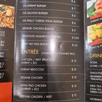 Updated menu at VeGreen 2 Go in Duluth