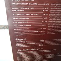 The menu at Pamcial Srl in Bologna