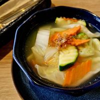 Wonton soup at Loving Hut in Reykjavik