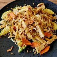 Chow mein at Loving Hut in Reykjavik