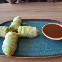 Avocado summer rolls at Loving Hut in Reykjavik