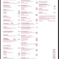 Menu at Pumpui in Vienna