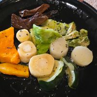 Sautéed vegetables at Creperia Lilot in Soria