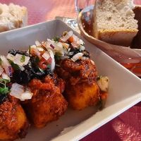 Causa con bolognesa de champiniones at Cervecería la Industria in Langreo