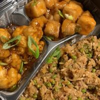 Sweet & sour tofu and General Tso cauliflower  at Cafe 1610 in Dayton