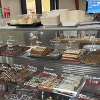 Apple cinnamon bar, rocky road brownie (both vegan). Also a few GF options...  at Ness Deli in Drumnadrochit