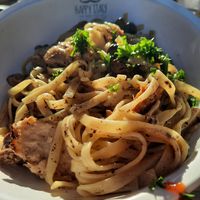 Large portion of tagliatelle at Happy Italy in Arnhem