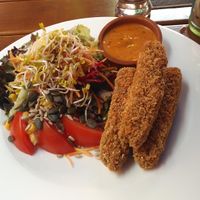 Möhrensuppe mit Mangodipp at Roter Hof in Flensburg