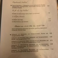 Menu at Roter Hof in Flensburg