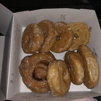 Vegan glazed & cinnamon roll  at Bob's Donuts in San Francisco