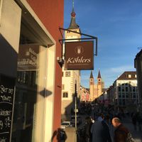 View from bridge at Köhlers - Karmelitenstr in Wurzburg
