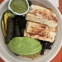 Power bowl made vegan. Tofu to replace the egg  at Goodfood in Mattituck